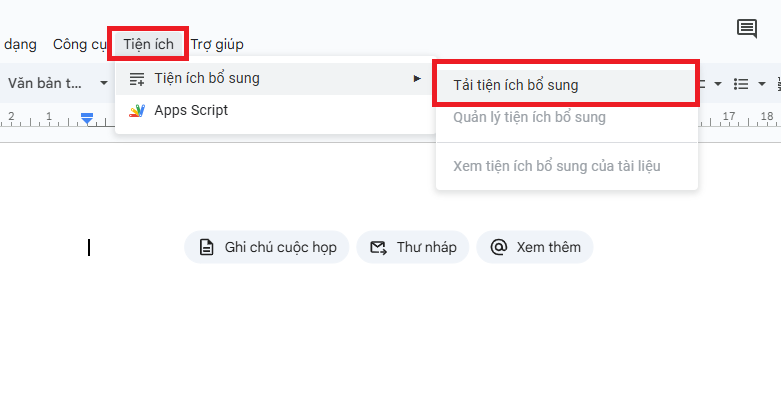Cách tạo mã QR trên Google Drive bằng Google Docs bước 1